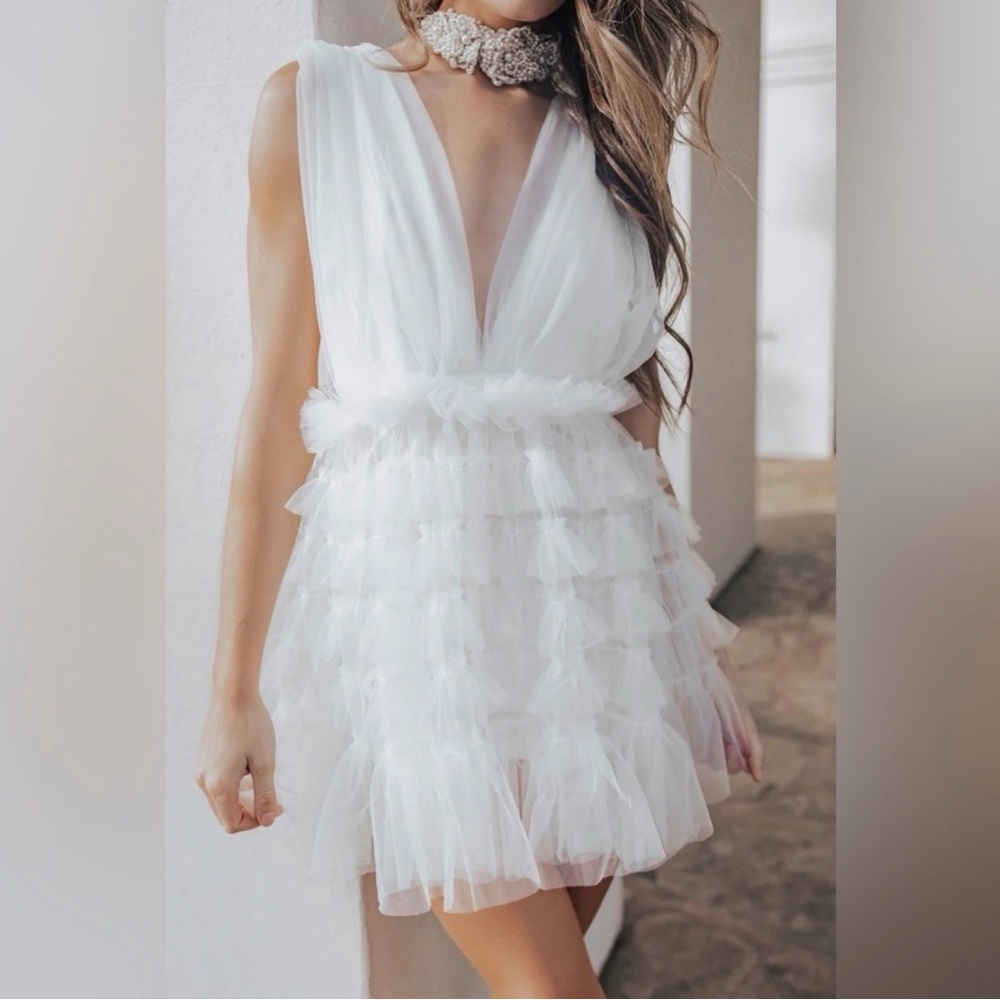 NWT Untamed Petals pearl tulle dress